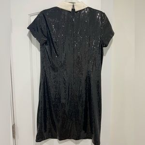 Black Sequin Tuxedo Dress
